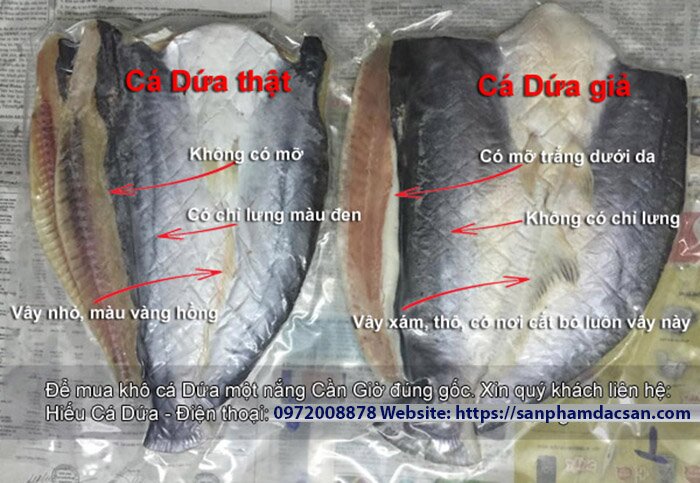 Cách phân biệt khô cá dứa thật và khô cá dứa giả